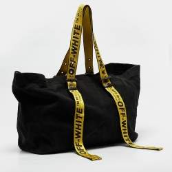 Off-White Black/Yellow Denim c/o Virgil Abloh Industrial Handle Tote 
