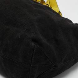 Off-White Black/Yellow Denim c/o Virgil Abloh Industrial Handle Tote 