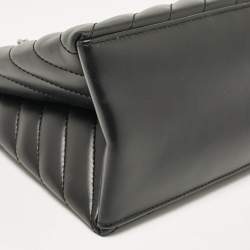 Pre Owned Off-White Black Quilted Leather Jackhammer 25 Tote