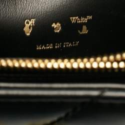 Pre Owned Off-White Black Quilted Leather Jackhammer 25 Tote