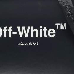 Off-White Black Leather Medium Box Tote