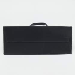 Off-White Black Leather Medium Box Tote