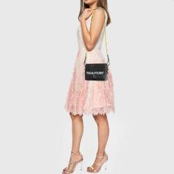 Off-White Black Leather Sculpture Binder Clip Crossbody Bag