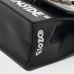 Off-White Black Leather Jitney Cash Inside Crossbody Bag