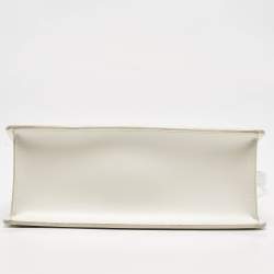 Off-White White Leather 2.8 Jitney Top Handle Bag