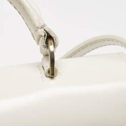 Off-White White Leather 2.8 Jitney Top Handle Bag