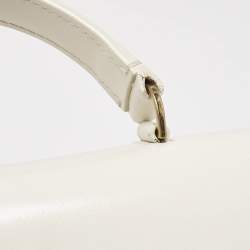 Off-White White Leather 2.8 Jitney Top Handle Bag
