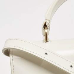 Off-White White Leather 2.8 Jitney Top Handle Bag