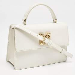 Off-White White Leather 2.8 Jitney Top Handle Bag