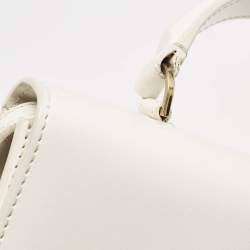 Off-White White Leather 2.8 Jitney Top Handle Bag