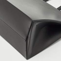 Off-White Black Leather Medium Box Tote