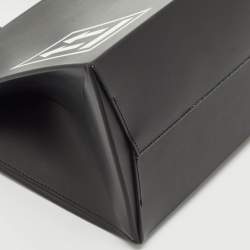 Off-White Black Leather Medium Box Tote