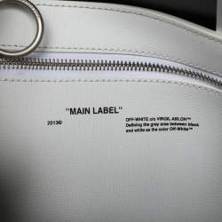 Off-White White Leather Binder Clip 'For Display Only' Tote
