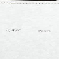 Off-White White Leather Binder Clip 'For Display Only' Tote