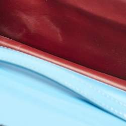 Off-White Blue Patent Leather 1.4 Jitney Top Handle Bag