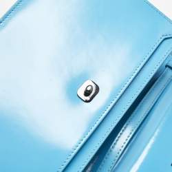 Off-White Blue Patent Leather 1.4 Jitney Top Handle Bag