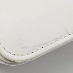 Off-White White Leather Sculpture Binder Clip Crossbody Bag