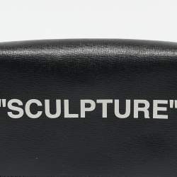 Pre Owned Off-White Black Leather Sculpture Binder Clip Crossbody Bag
