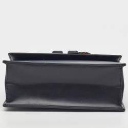 Pre Owned Off-White Black Leather 1.4 Gummy Jitney Top Handle Bag