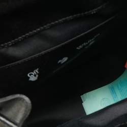 Pre Owned Off-White Black/White Leather Diag Drawstring Backpack