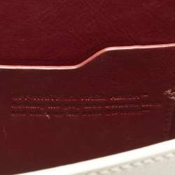 Pre Owned Off-White White Leather Graffiti 2.8 Jitney Top Handle Bag