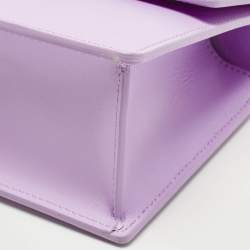 Pre Owned Off-White Lilac Leather 1.4 Jitney Top Handle Bag