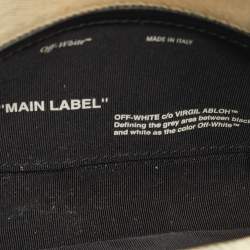 Pre Owned Off-White Cream/Yellow Denim Flap Crossbody Bag