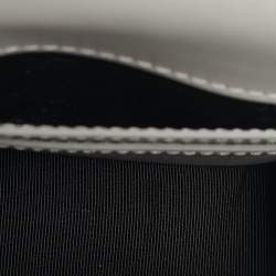 مملوكة مسبقًا Off-White Binder Clip Crystal Embellishment Baby Pale Blue Leather and Suede Convertible Belt Bag