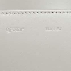 مملوكة مسبقًا Off-White Binder Clip Crystal Embellishment Baby Pale Blue Leather and Suede Convertible Belt Bag