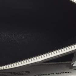 مملوكة مسبقًا حقيبة كروس أوف وايت مشبك ملف منحوت جلد أسود