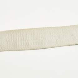 مملوكة مسبقًا حقيبة كروس أوف وايت مشبك ملف منحوت جلد أسود