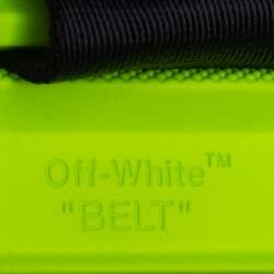 Off-White Neon Green/Black Python Print Nylon Fanny Pack Belt Bag