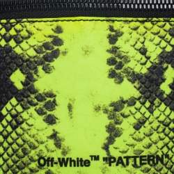 Off-White Neon Green/Black Python Print Nylon Fanny Pack Belt Bag