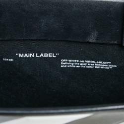 Off-White Black/White Diagonal Striped Leather Tote