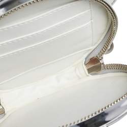 Pre Owned Off-White Metallic Silver Waist Bag