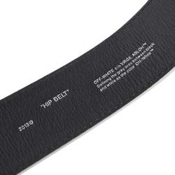 Pre Owned Off-White Metallic Silver Waist Bag