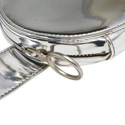 Pre Owned Off-White Metallic Silver Waist Bag