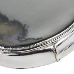 Pre Owned Off-White Metallic Silver Waist Bag