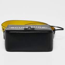 Pre Owned Off-White Black Leather Sculpture Binder Clip Crossbody Bag