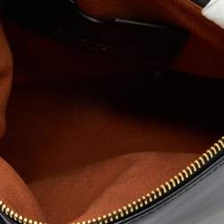 Pre Owned Off-White Black Leather Off Hands Zipped 25 Pouch