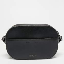 Pre Owned Off-White Black Printed Leather Virgil Abloh Camera Bag