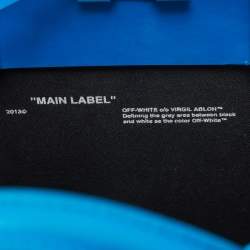 Pre Owned Off-White Blue Leather Medium Box Tote 