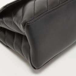 Pre Owned Off-White Black Quilted Leather Small Jackhammer 19 Shoulder Bag