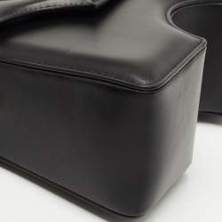 Pre Owned Off-White Black Leather Burrow 22 Shoulder Bag