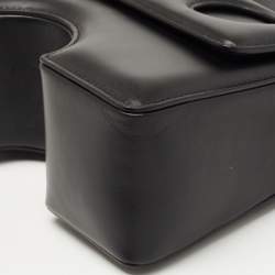 Pre Owned Off-White Black Leather Burrow 22 Shoulder Bag