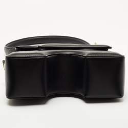 Pre Owned Off-White Black Leather Burrow 22 Shoulder Bag