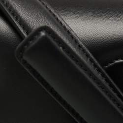 Pre Owned Off-White Black Leather Burrow 22 Shoulder Bag