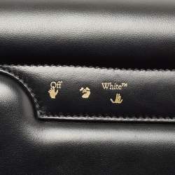 Pre Owned Off-White Black Leather Burrow 22 Shoulder Bag