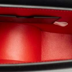 Pre Owned Off-White Black Leather Burrow 22 Shoulder Bag