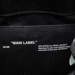 Off-White Black/White Leather Diag Drawstring Backpack